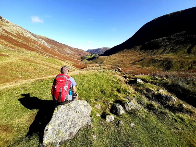 Gazing down the valley at Sadgill